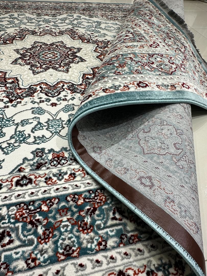 Zareen Aqua Persian-Style Turkish Rug – 6×9 ft - Image 5