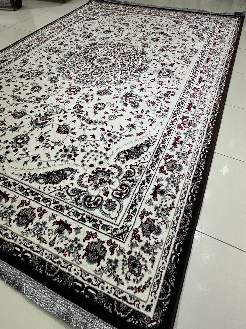 Mehran Ivory Persian-Style Turkish Rug – 6×9 ft - Image 2