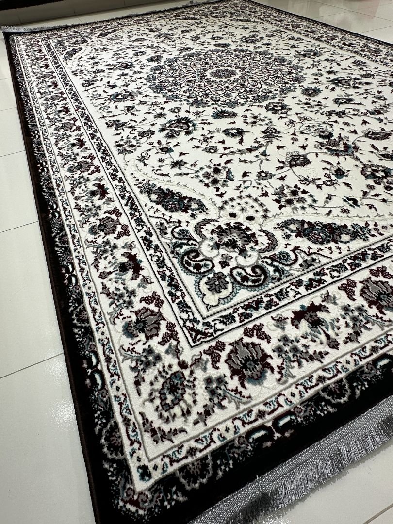 Mehran Ivory Persian-Style Turkish Rug – 6×9 ft - Image 4