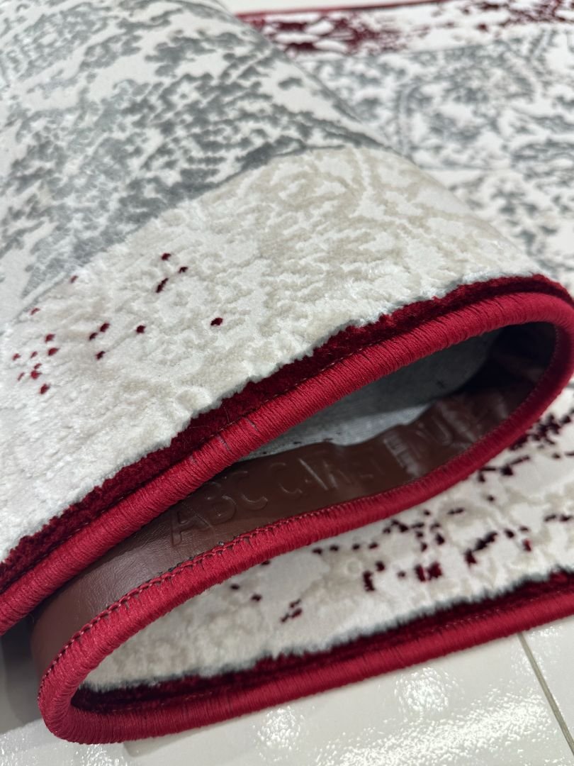 MIRA Distressed Red & Grey Turkish Runner Rug – 1.97 × 6.89 ft - Image 5