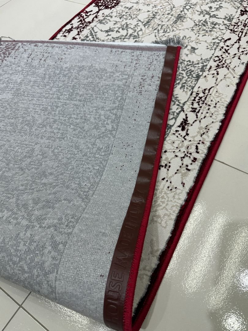 MIRA Distressed Red & Grey Turkish Runner Rug – 1.97 × 6.89 ft - Image 6