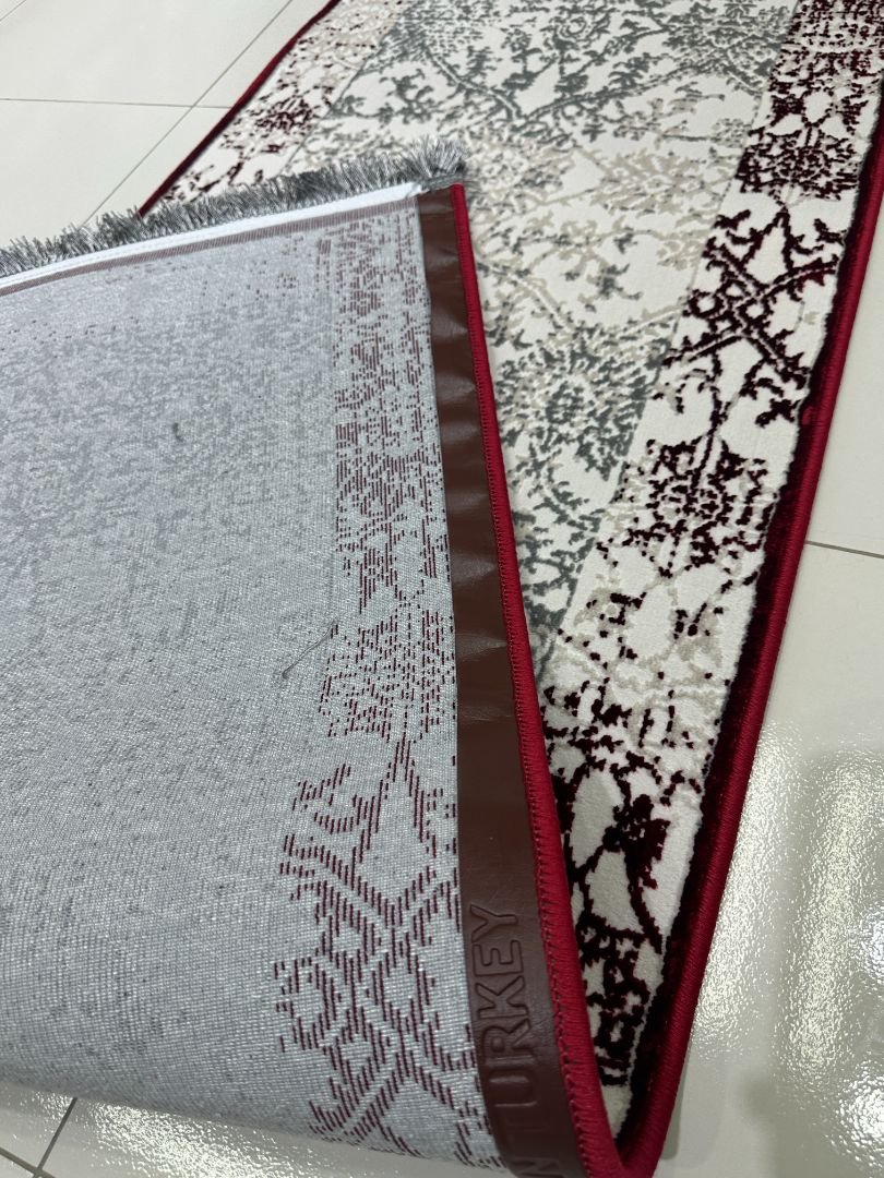 MIRA Distressed Red & Grey Turkish Runner Rug – 1.97 × 5.91 ft - Image 6