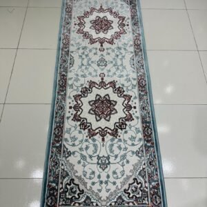 ARYA Blue Medallion Persian-Style Turkish Runner Rug – 1.97 × 5.91 ft