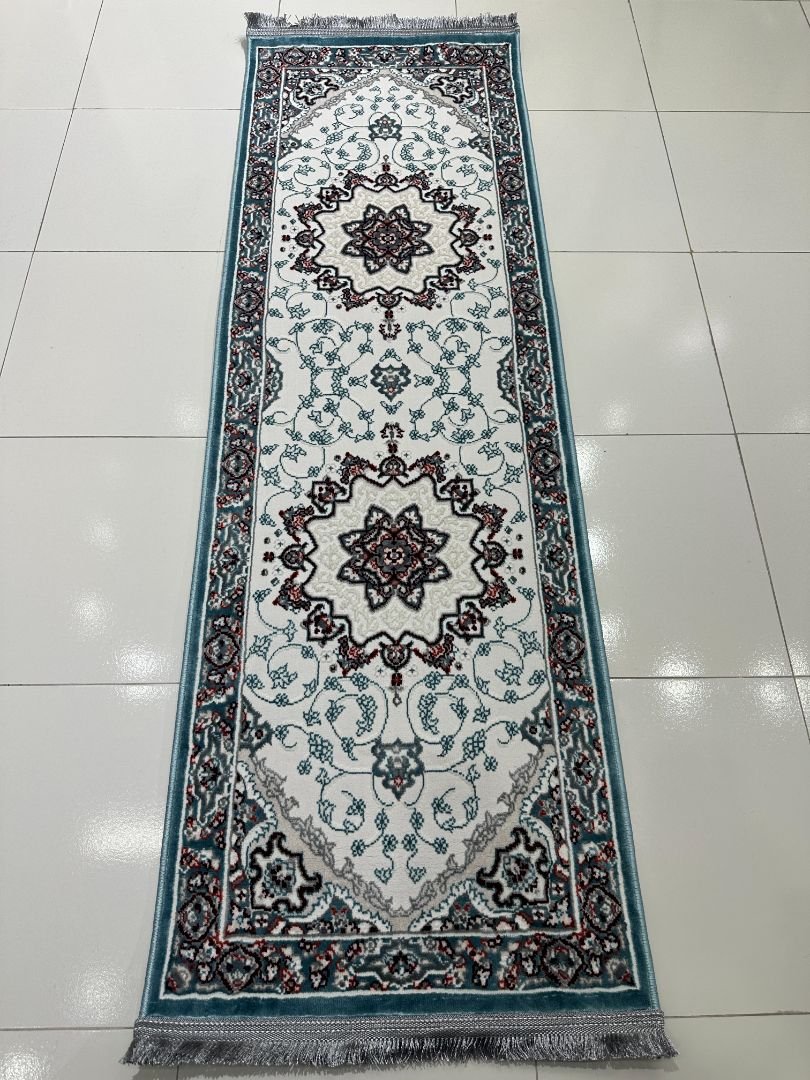 ARYA Blue Medallion Persian-Style Turkish Runner Rug – 1.97 × 5.91 ft - Image 3