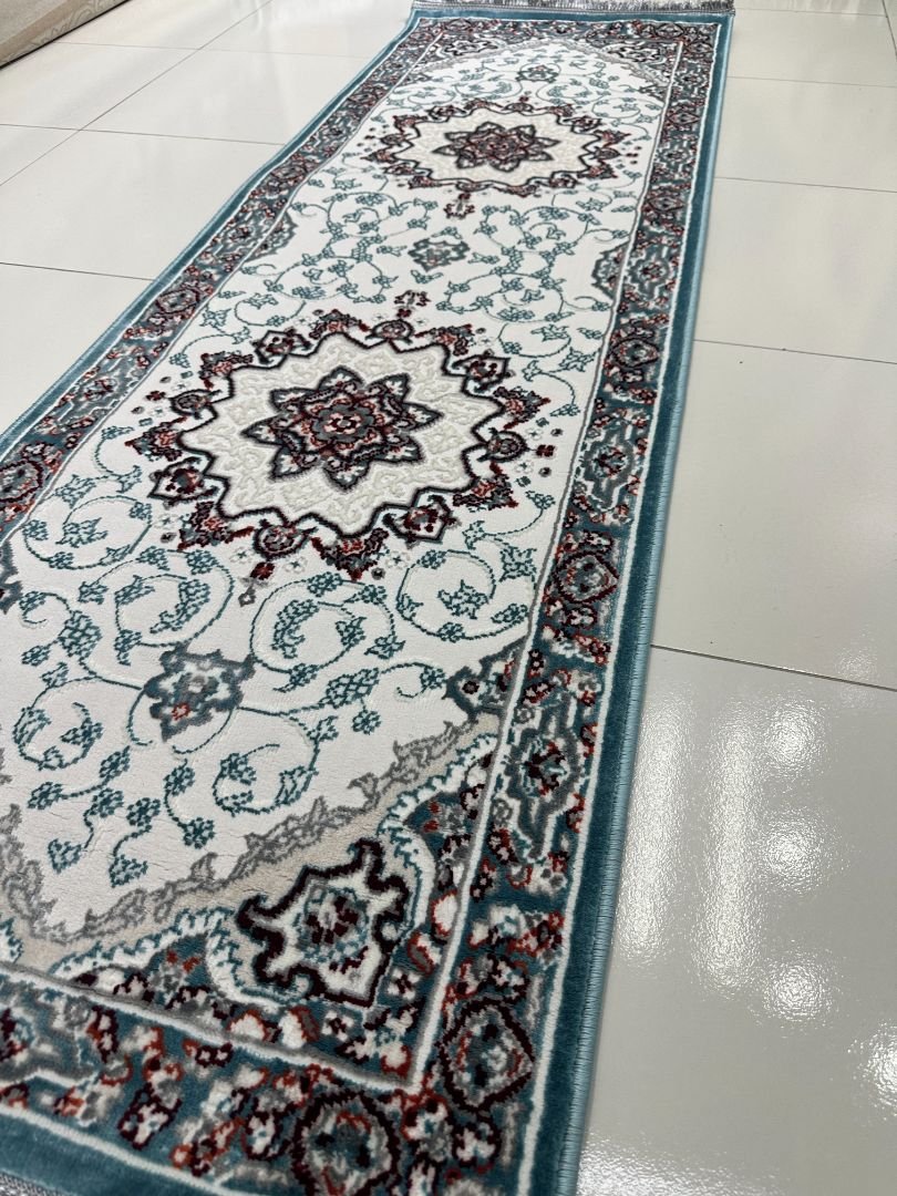 ARYA Blue Medallion Persian-Style Turkish Runner Rug – 1.97 × 5.91 ft - Image 4