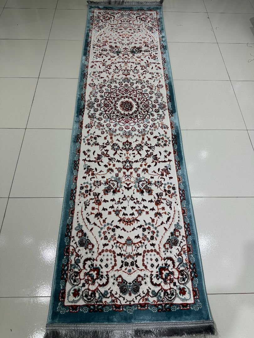 RUMI Blue Persian Medallion Turkish Runner Rug – 1.97 × 6.89 ft - Image 3
