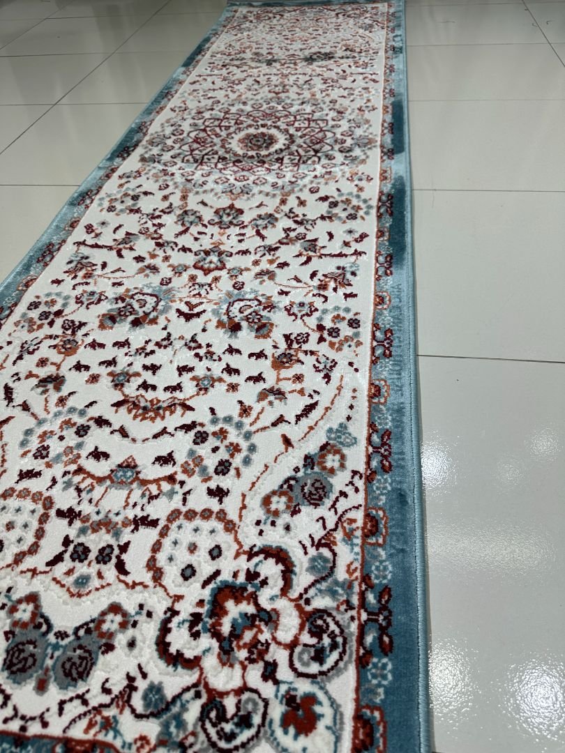 RUMI Blue Persian Medallion Turkish Runner Rug – 1.97 × 6.89 ft - Image 4