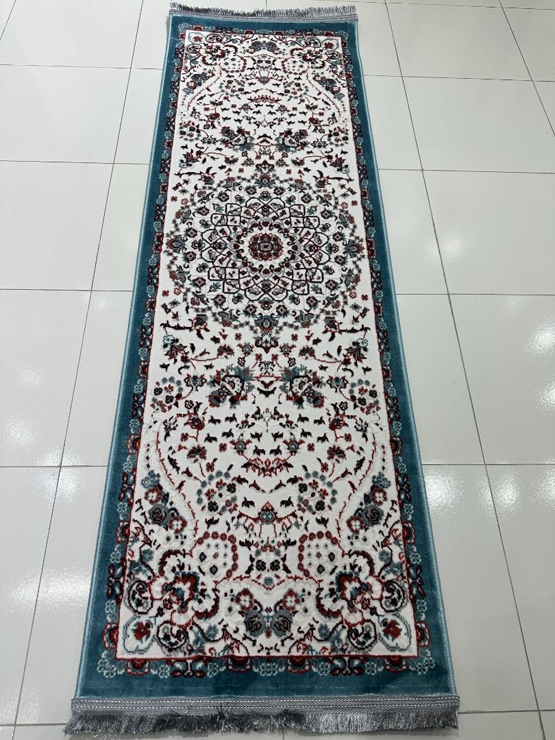 RUMI Blue Persian Medallion Turkish Runner Rug – 1.97 × 5.91 ft