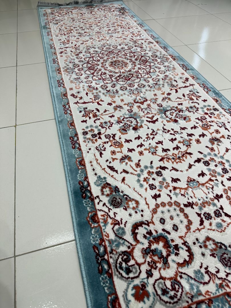 RUMI Blue Persian Medallion Turkish Runner Rug – 1.97 × 5.91 ft - Image 4
