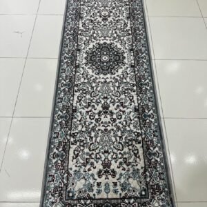 SERA Grey Persian Medallion Turkish Runner Rug – 1.97 × 5.91 ft