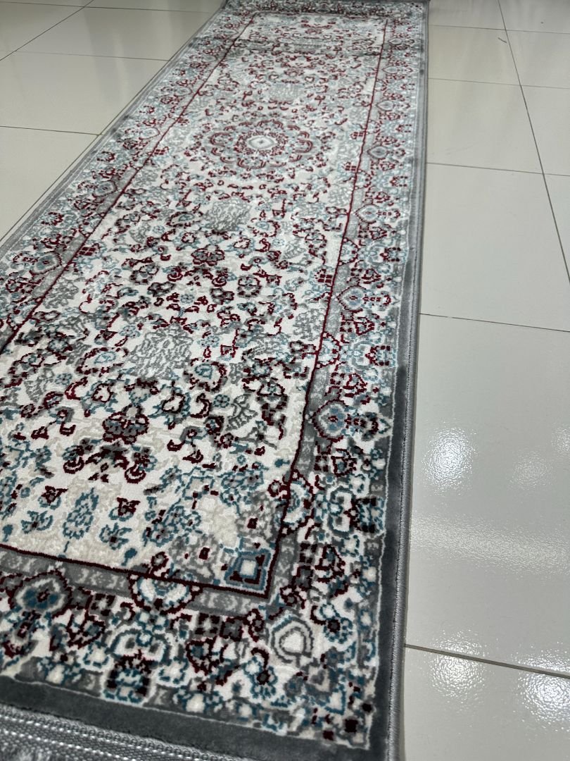 SERA Grey Persian Medallion Turkish Runner Rug – 1.97 × 5.91 ft - Image 4