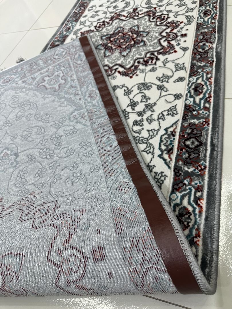 AZURA Grey Medallion Persian-Style Turkish Runner Rug – 1.97 × 6.89 ft - Image 4