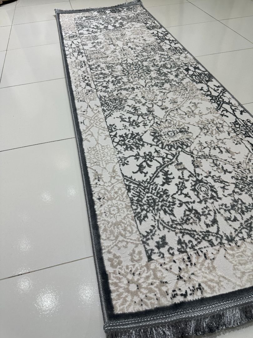 MIRA Distressed Grey Persian-Style Turkish Runner Rug – 1.97 × 5.91 ft - Image 2
