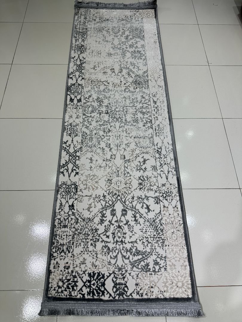 MIRA Distressed Grey Persian-Style Turkish Runner Rug – 1.97 × 5.91 ft - Image 3