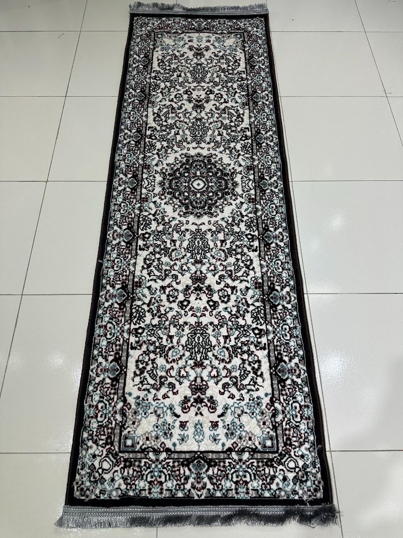 SERA Brown Persian Medallion Turkish Runner Rug – 1.97 × 5.91 ft