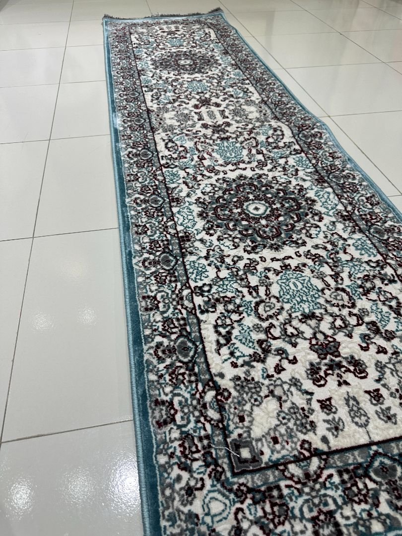 SERA Blue Persian Medallion Turkish Runner Rug – 1.97 × 6.89 ft - Image 2