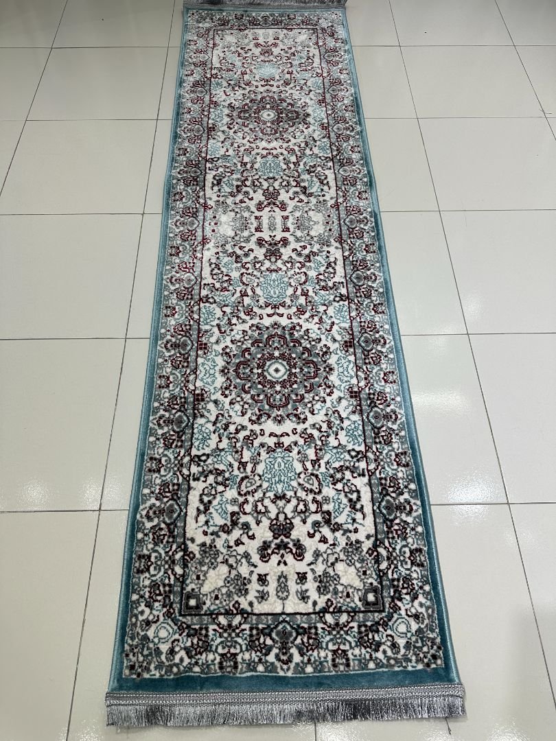 SERA Blue Persian Medallion Turkish Runner Rug – 1.97 × 6.89 ft - Image 3