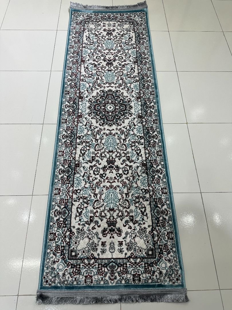 SERA Blue Persian Medallion Turkish Runner Rug – 1.97 × 5.91 ft