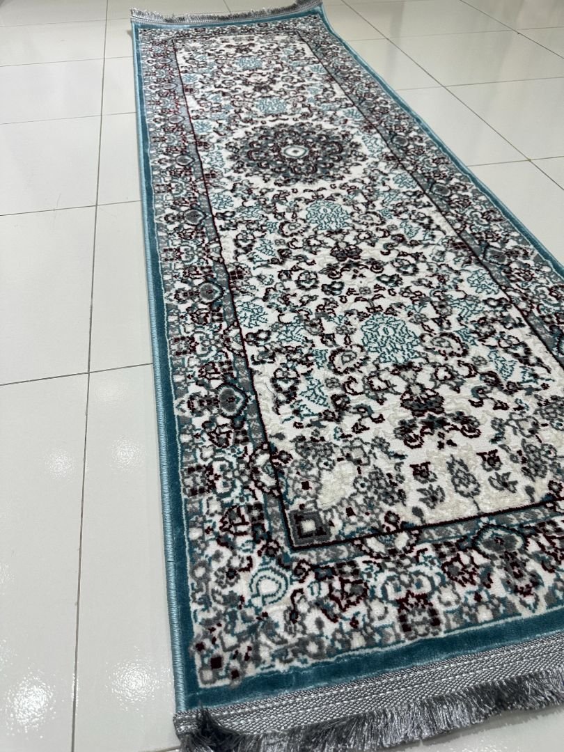 SERA Blue Persian Medallion Turkish Runner Rug – 1.97 × 5.91 ft - Image 2