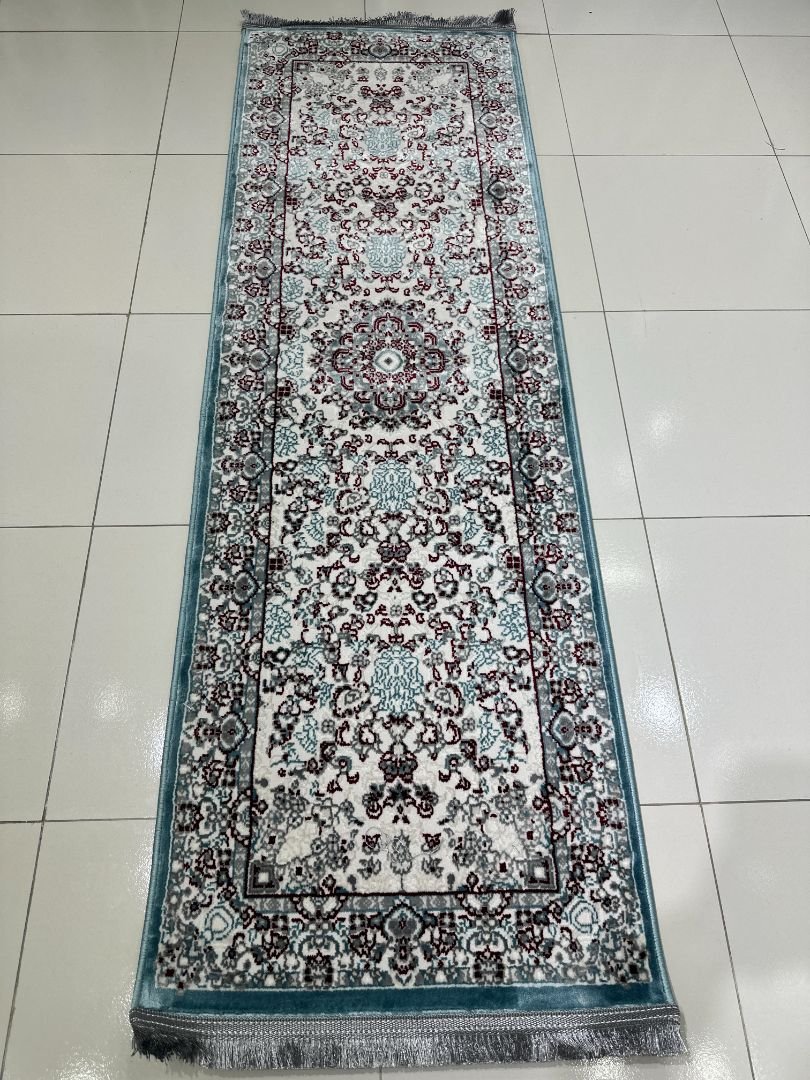 SERA Blue Persian Medallion Turkish Runner Rug – 1.97 × 5.91 ft - Image 3