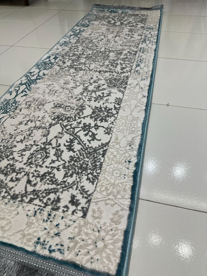 MIRA Distressed Blue Persian-Style Turkish Runner Rug – 1.97 × 5.91 ft - Image 2