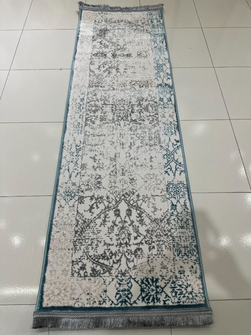 MIRA Distressed Blue Persian-Style Turkish Runner Rug – 1.97 × 5.91 ft - Image 3