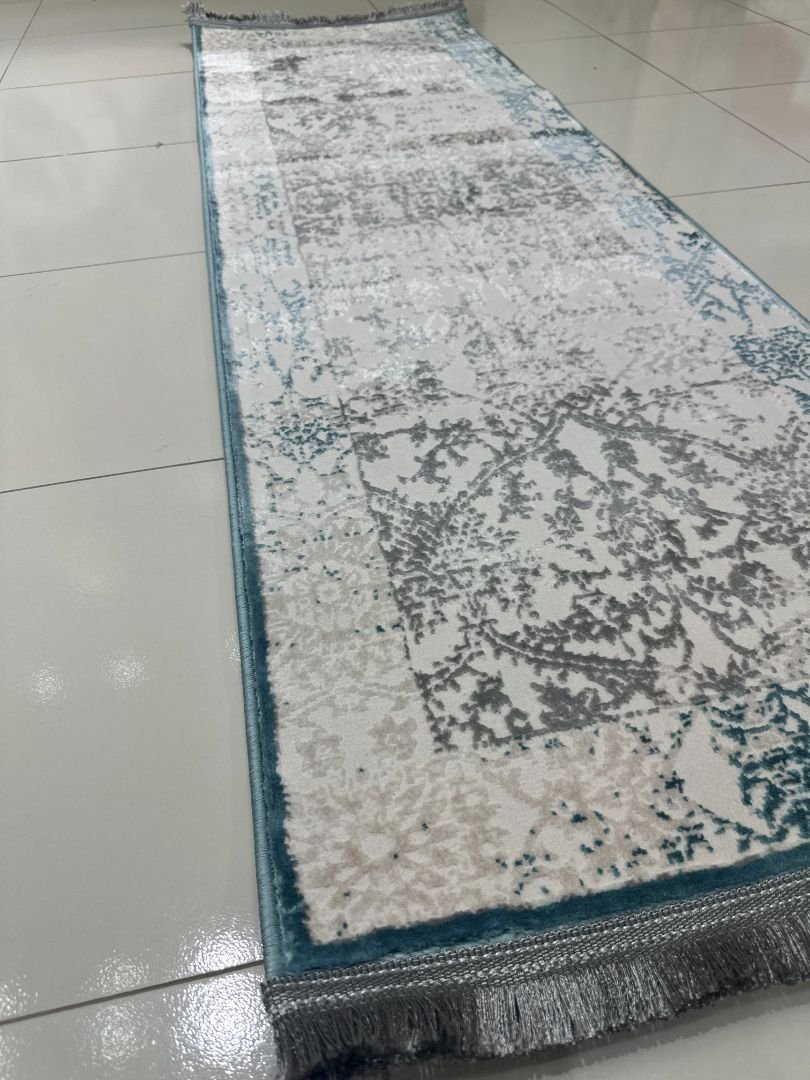 MIRA Distressed Blue Persian-Style Turkish Runner Rug – 1.97 × 5.91 ft - Image 4