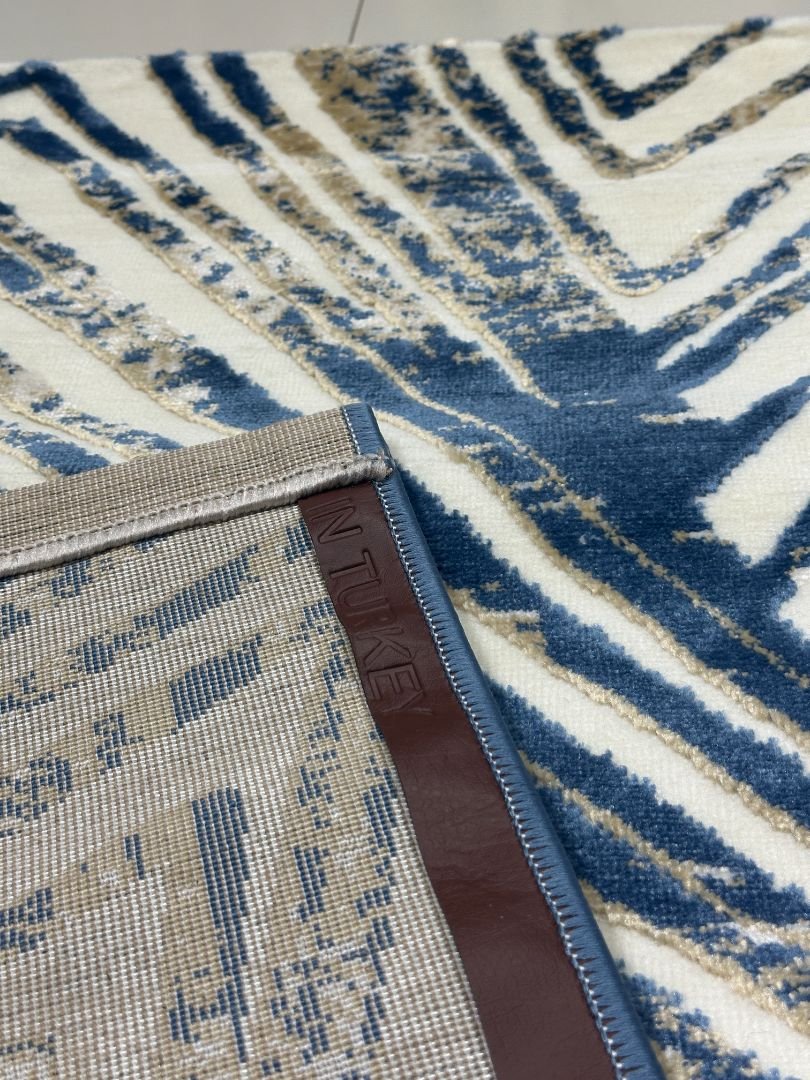 VECTRA Blue Geometric Turkish Runner Rug – 1.97 × 4.91 ft - Image 5