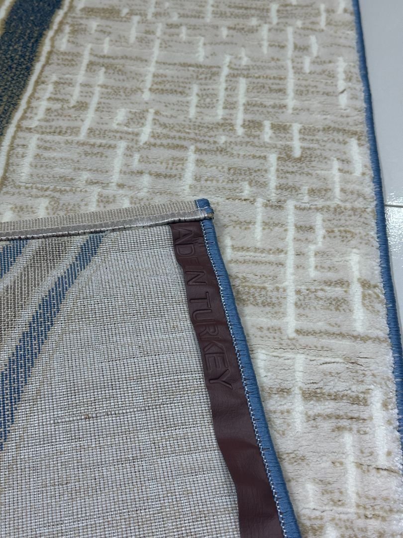 Sapphire Flow Premium Turkish Abstract Runner Rug – Blue, Beige & Ivory, 60 × 150 cm (2 × 4.9 ft) - Image 6