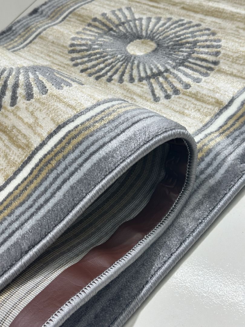 Lunar Halo Premium Turkish Geometric Runner Rug – Grey, Beige & Ivory, 60 × 180 cm (2 × 5.9 ft) - Image 5