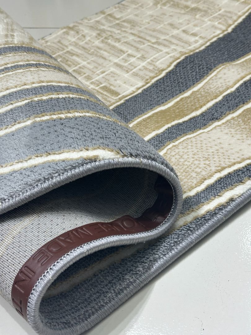 Urban Cascade Premium Turkish Abstract Runner Rug – Grey, Beige & Ivory, 60 × 180 cm (2 × 5.9 ft) - Image 5