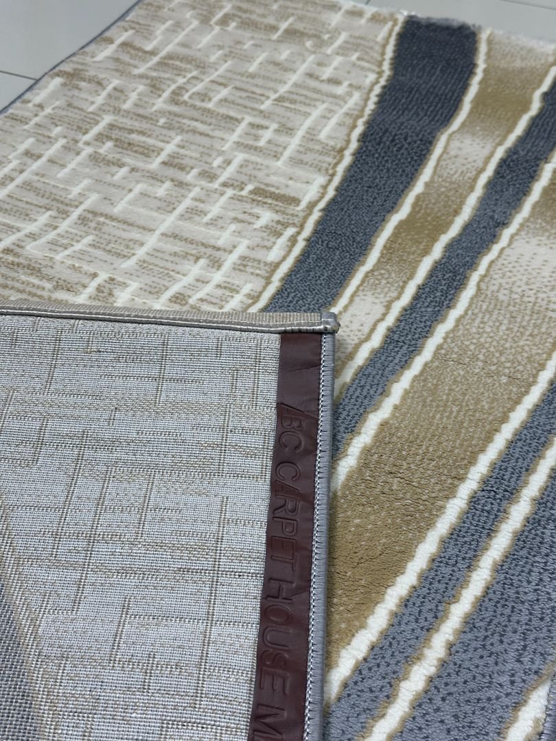 Urban Cascade Premium Turkish Abstract Runner Rug – Grey, Beige & Ivory, 60 × 180 cm (2 × 5.9 ft) - Image 6