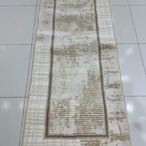 Ivory Canvas Premium Turkish Modern Abstract Runner Rug – Beige & Ivory, 60 × 150 cm (2 × 4.9 ft)