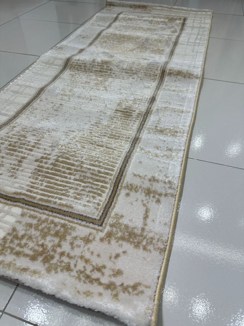 Ivory Canvas Premium Turkish Modern Abstract Runner Rug – Beige & Ivory, 60 × 150 cm (2 × 4.9 ft) - Image 2