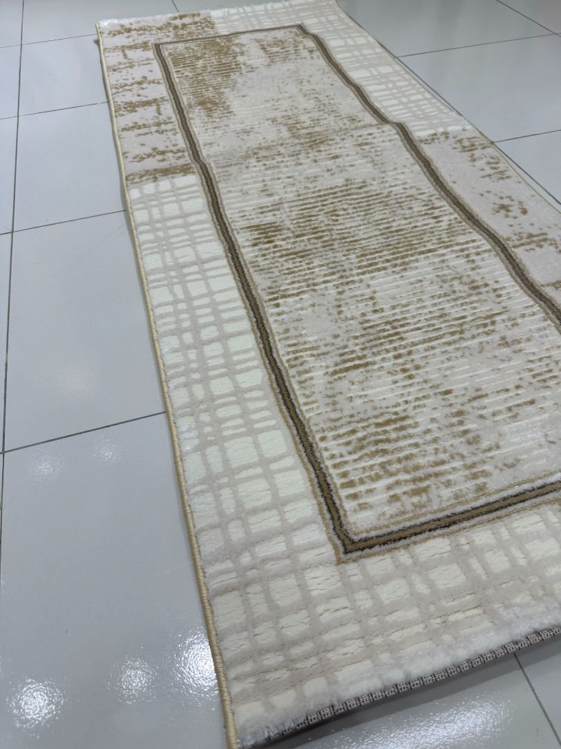 Ivory Canvas Premium Turkish Modern Abstract Runner Rug – Beige & Ivory, 60 × 150 cm (2 × 4.9 ft) - Image 4