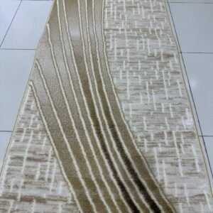 Sandstone Flow Premium Turkish Abstract Runner Rug – Beige & Ivory, 60 × 150 cm (2 × 4.9 ft)