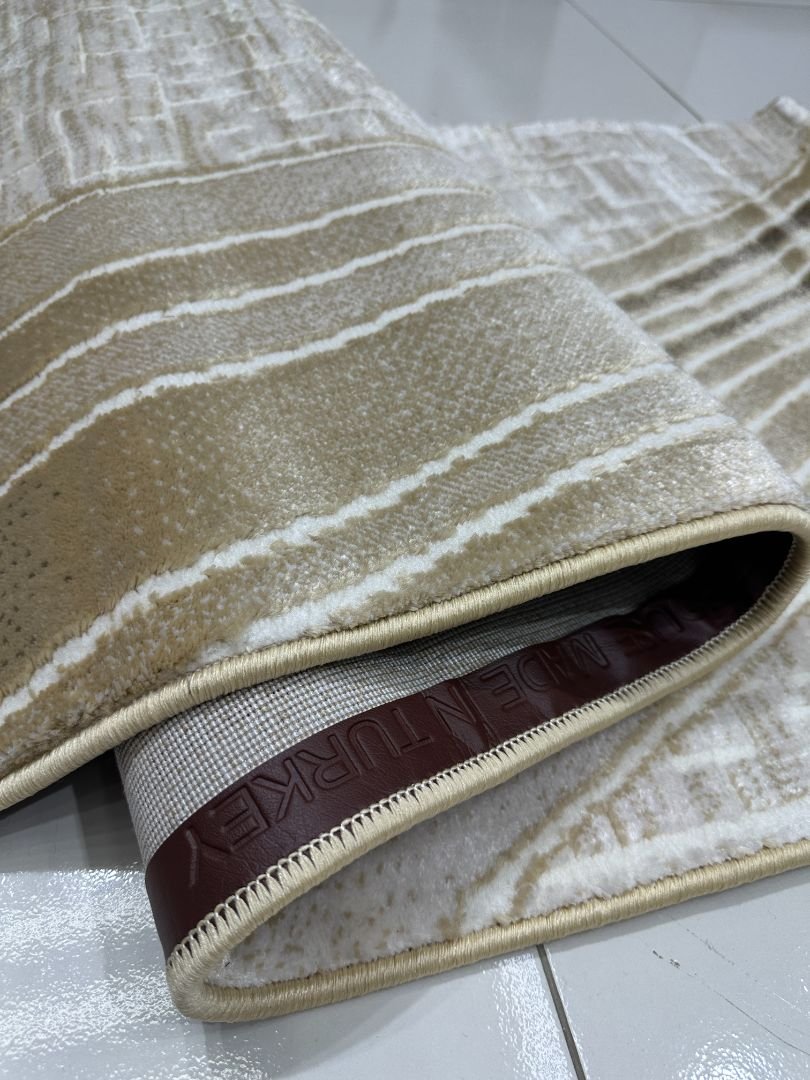Sandstone Flow Premium Turkish Abstract Runner Rug – Beige & Ivory, 60 × 150 cm (2 × 4.9 ft) - Image 3