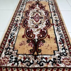 Sunehri Mahal Bangladeshi Entryway Rug – Traditional Beige Door Mat Carpet, 2 × 4 ft, 10mm