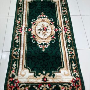 Emerald Palace Bangladeshi Entryway Rug – Traditional Green Door Mat Carpet, 2 × 4 ft, 10mm