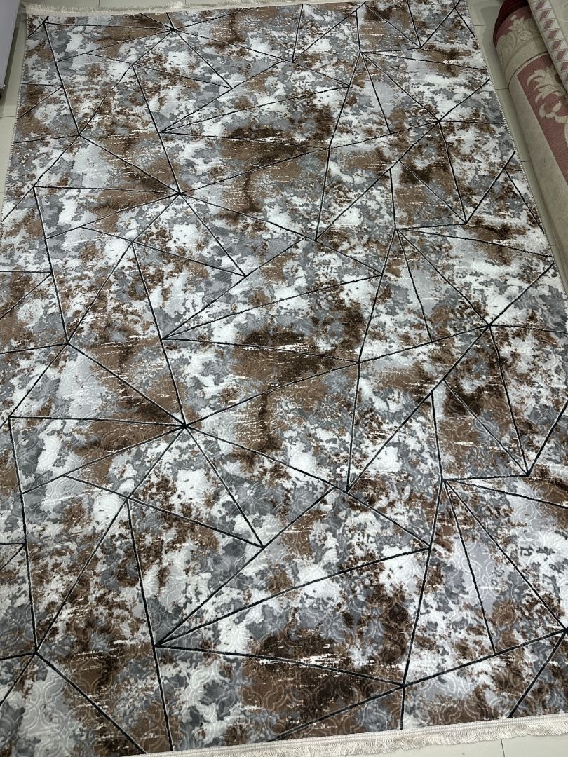 Bronze Geo Abstract Turkish Rug – 6.5×9.5 ft - Image 6