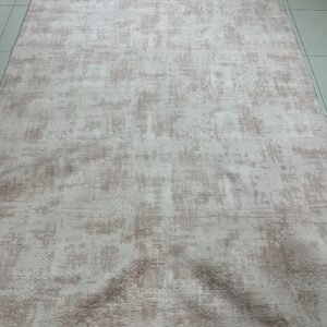 Blush Heritage Turkish Patchwork Rug – Soft Pink & Ivory, 5 × 7.5 ft | Lightweight 6–7mm No-Pile Anti-Slip Carpet