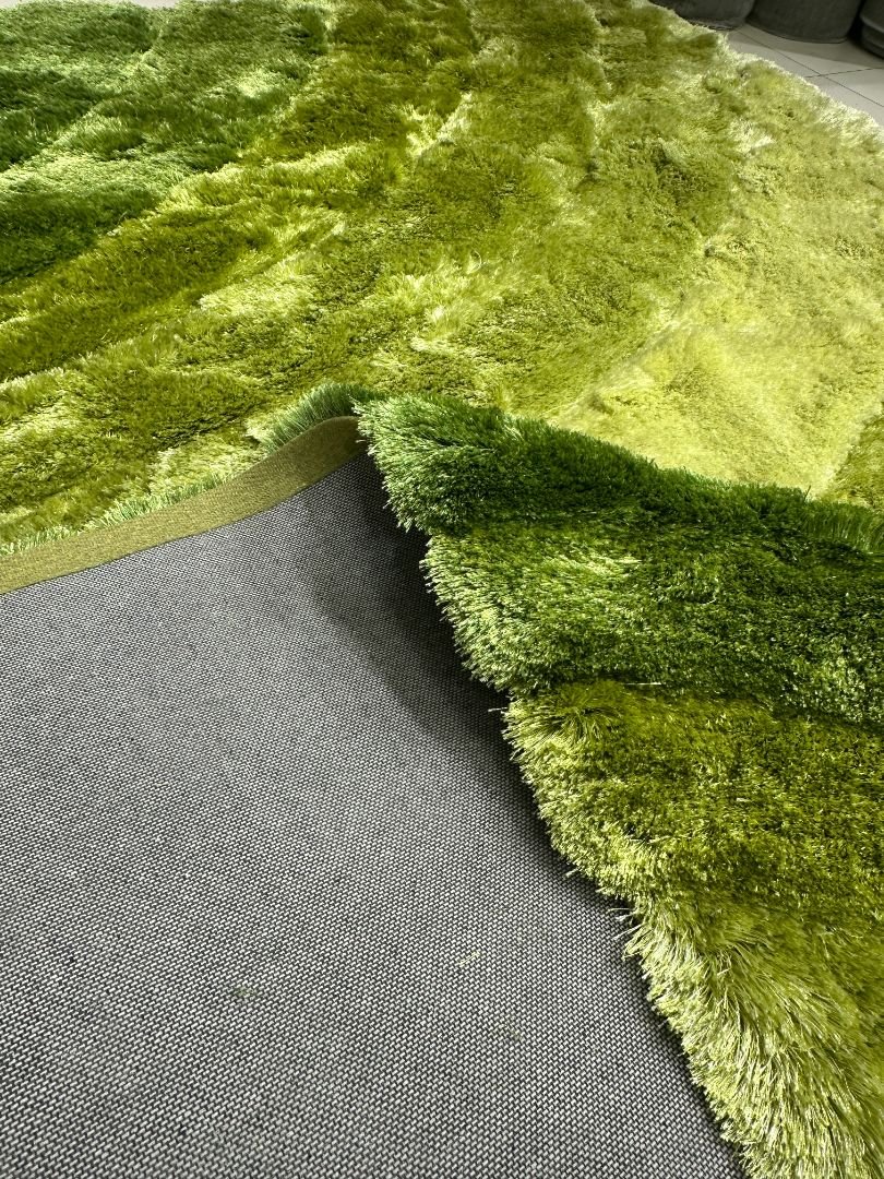 Emerald Meadow Plush Shaggy Rug – Shades of Green, 6 × 9 ft | Super-Soft 20mm+ Carpet - Image 6